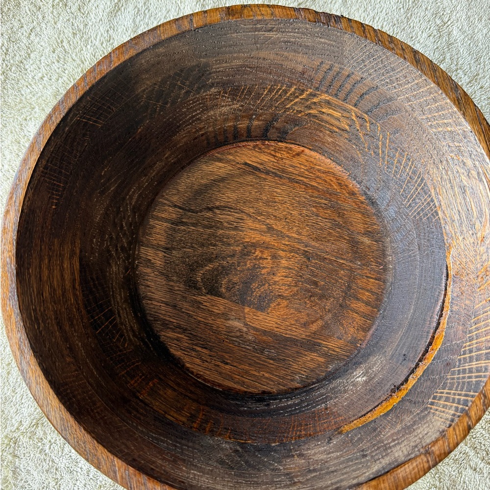 Hand Crafted Dark Brown Walnut Wooden Bowl